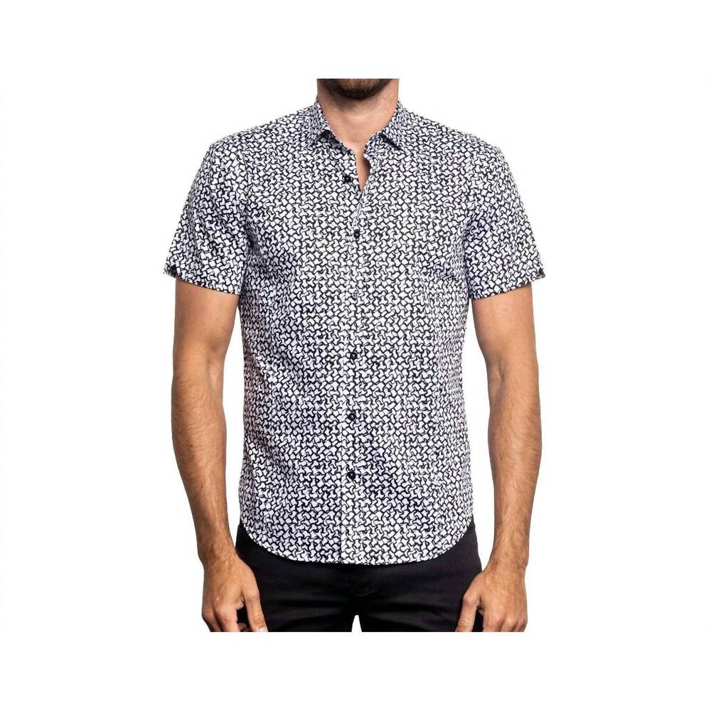 NEW EIGHT X tectonic short sleeve shirt in white/ black